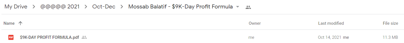 $9K-Day Profit Formula