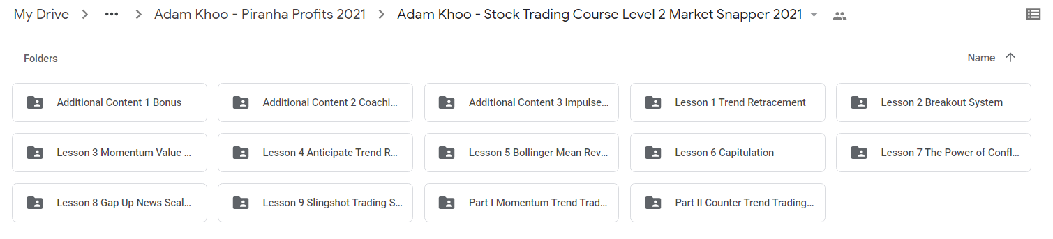 Adam Khoo - Stock Trading Course Level 2 Market Snapper 2021