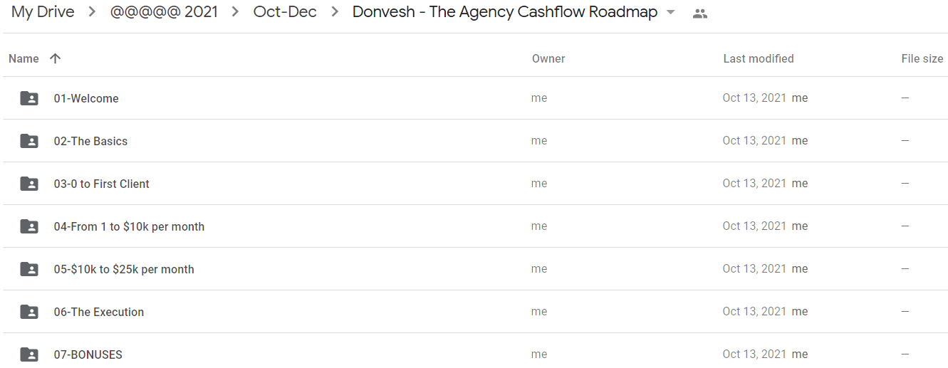 Donvesh - Agency Cashflow Roadmap