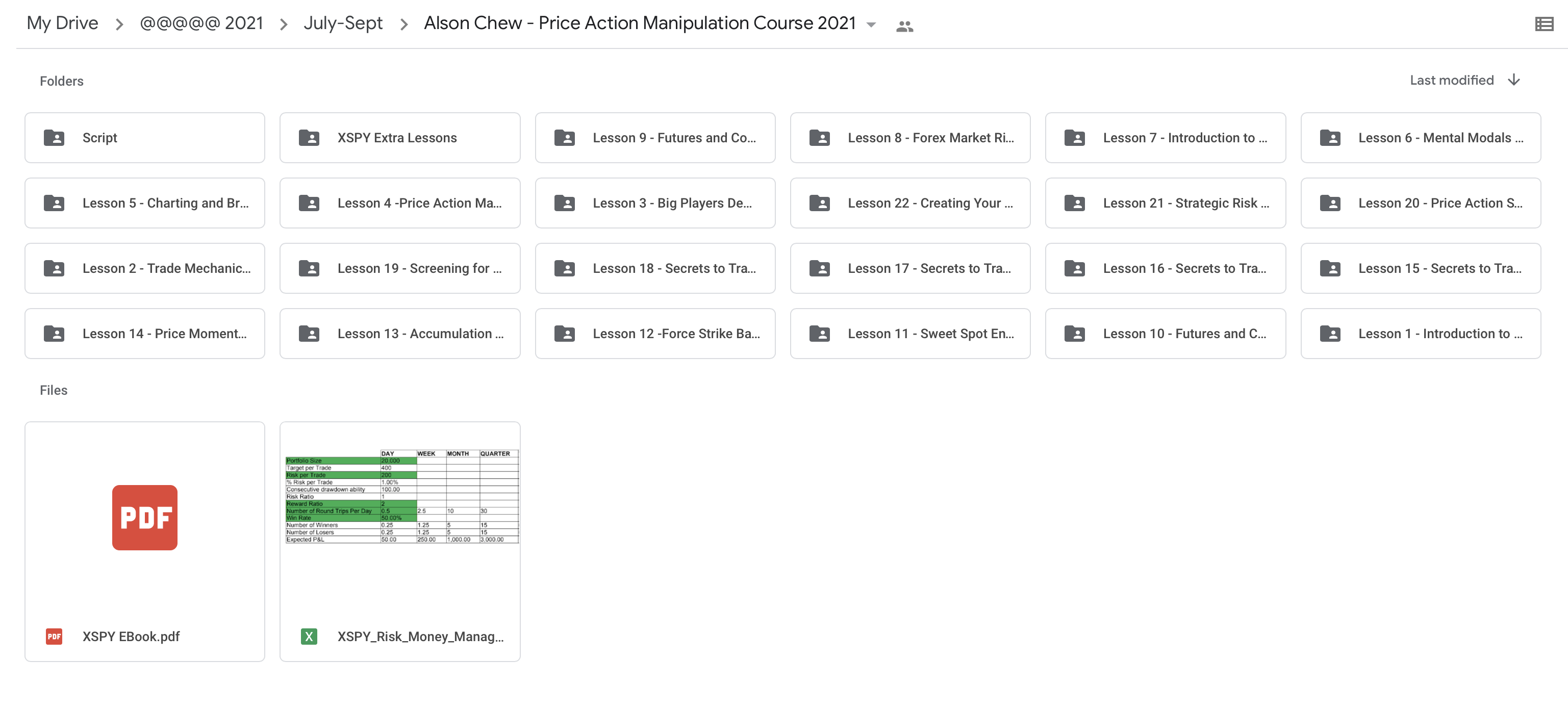 Alson Chew - Price Action Manipulation Course 2021,