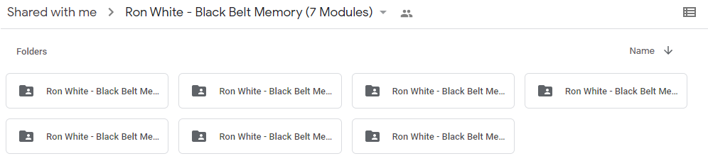 Black Belt Memory (7 Modules)