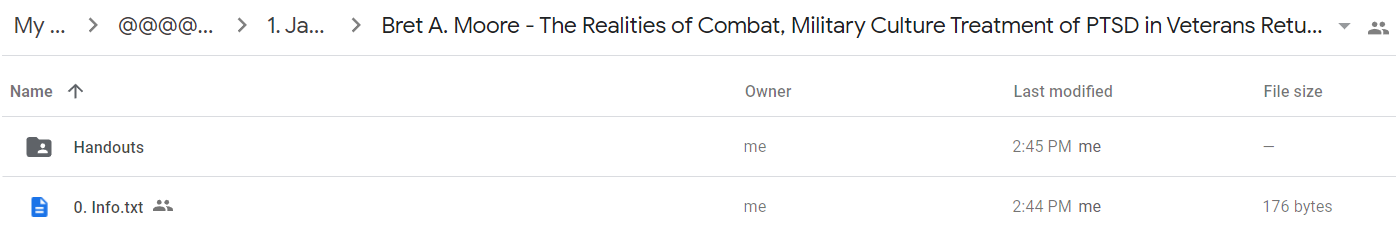 Bret A. Moore - The Realities of Combat Military Culture & Treatment of PTSD in Veterans Returning Home