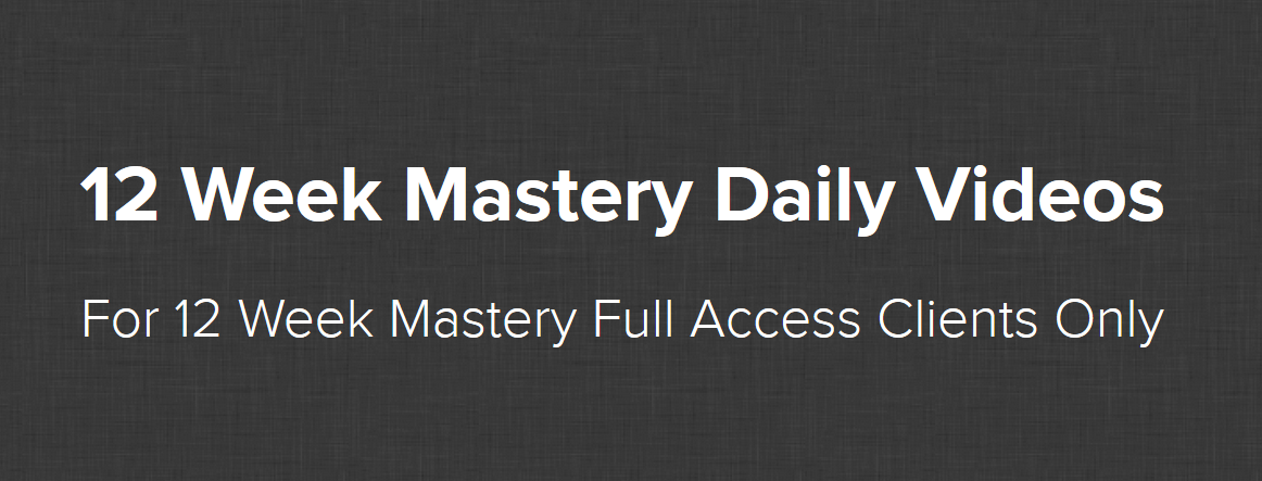 Brian P. Moran - 12 Week Mastery Daily Videos