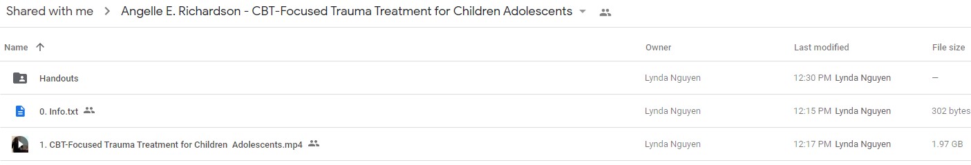 CBT-Focused Trauma Treatment for Children & Adolescents - Angelle E. Richardson