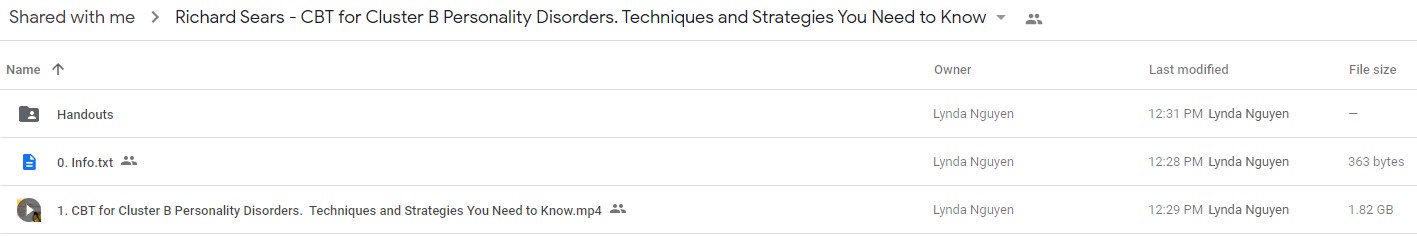 CBT for Cluster B Personality Disorders Techniques and Strategies You Need to Know - Richard Sears