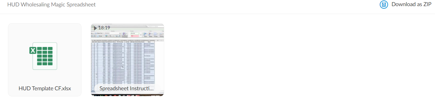 HUD Wholesaling Magic Spreadsheet