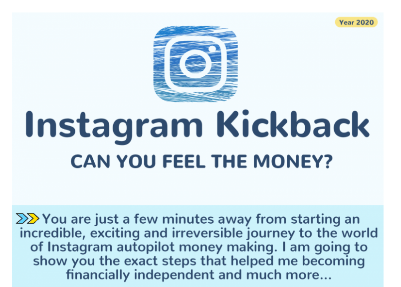 INSTAGRAM KICKBACK - Can You Feel The Money?