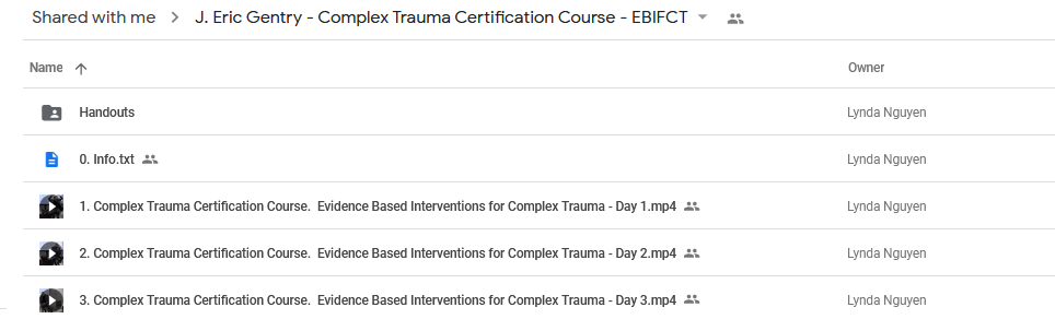 J. Eric Gentry - Complex Trauma Certification Course: Evidence Based Interventions for Complex Trauma