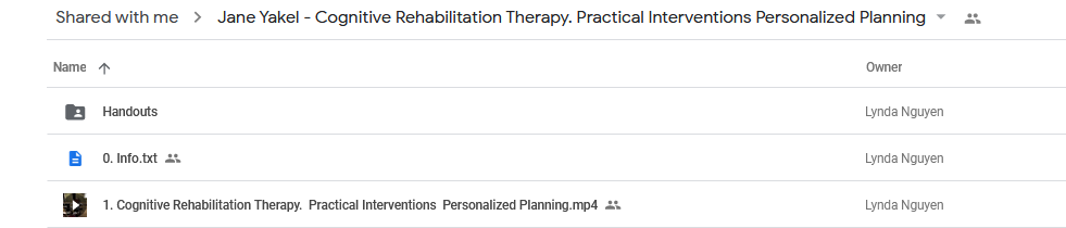 Jane Yakel - Cognitive Rehabilitation Therapy: Practical Interventions & Personalized Planning