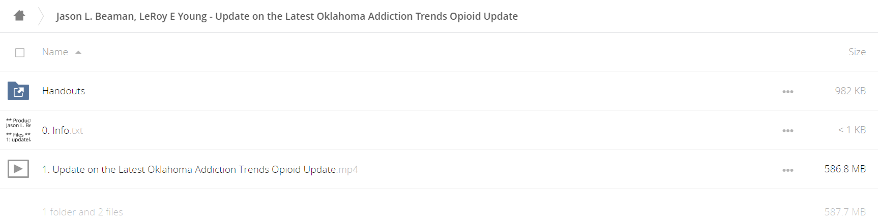 Jason L. Beaman, LeRoy E Young – Update on the Latest Oklahoma Addiction Trends & Opioid Update