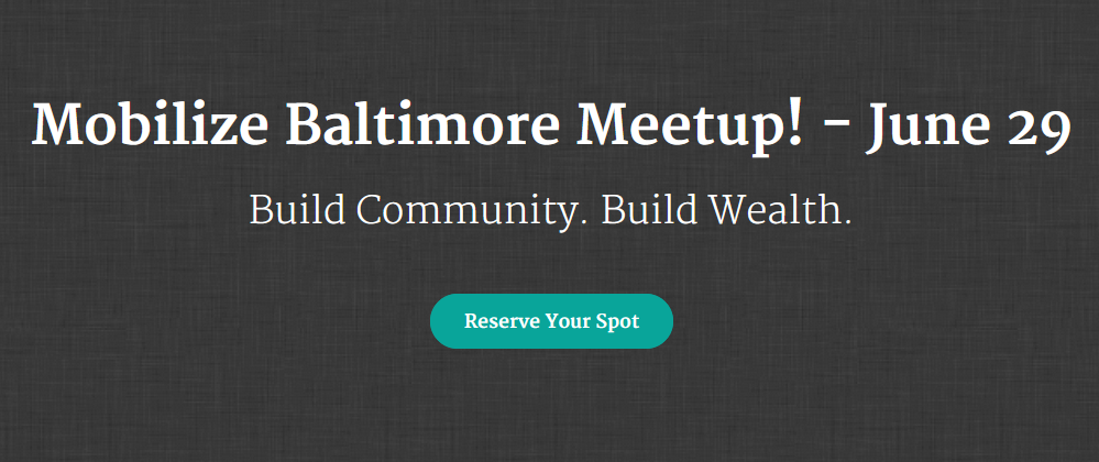 Kyara - Mobilize Baltimore Meetup! - June 29