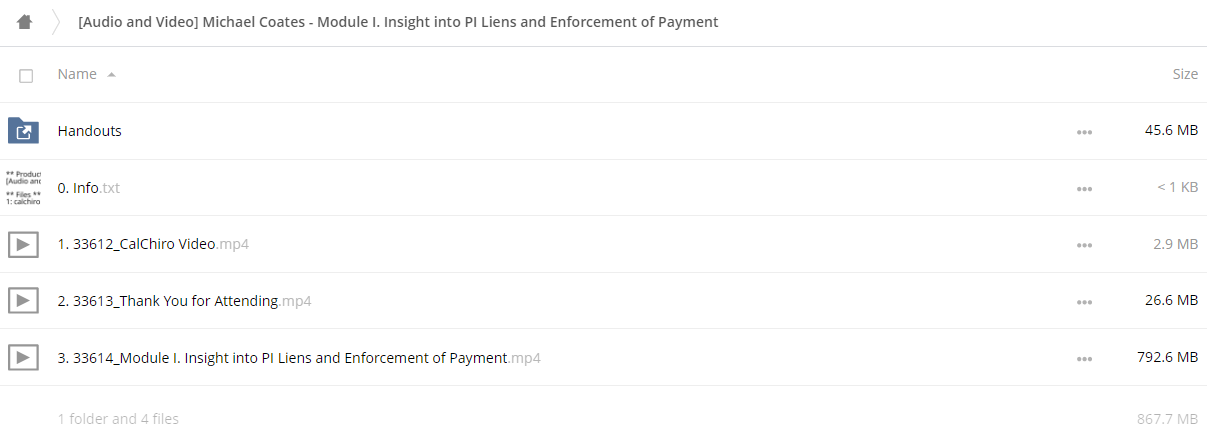 Michael Coates – Module I Insight into PI Liens and Enforcement of Payment