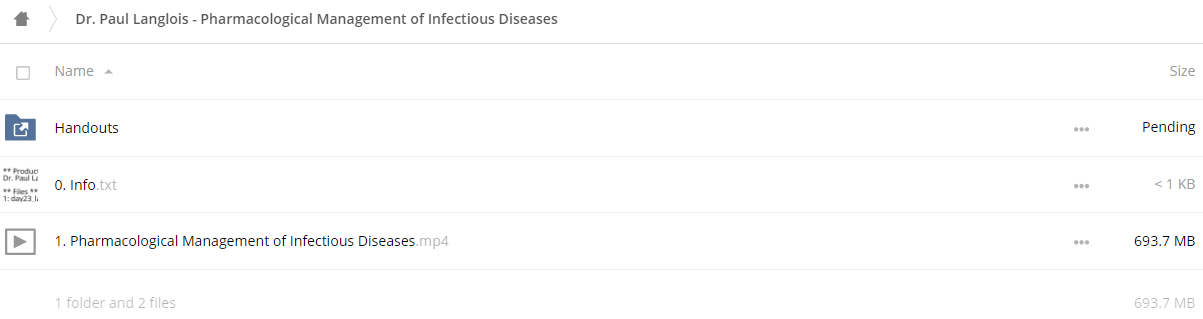 Pharmacological Management of Infectious Diseases