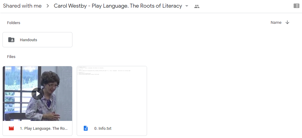 Play & Language: The Roots of Literacy