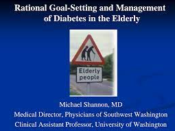 Rational Goal–Setting and Management of Diabetes in the Elderly