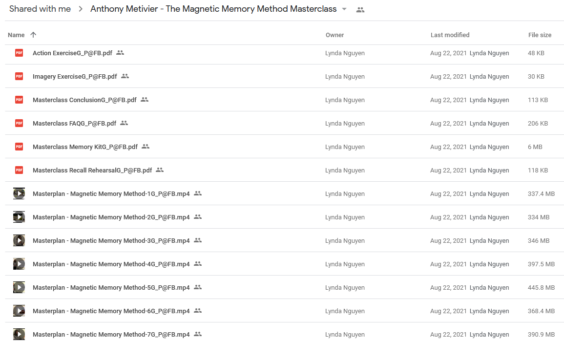 Anthony Metivier - The Magnetic Memory Method Masterclass