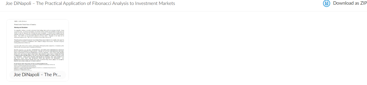 The Practical Application of Fibonacci Analysis to Investment Markets