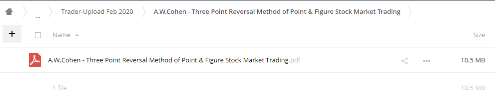 Three Point Reversal Method of Point & Figure Stock Market Trading by A.W.Cohen