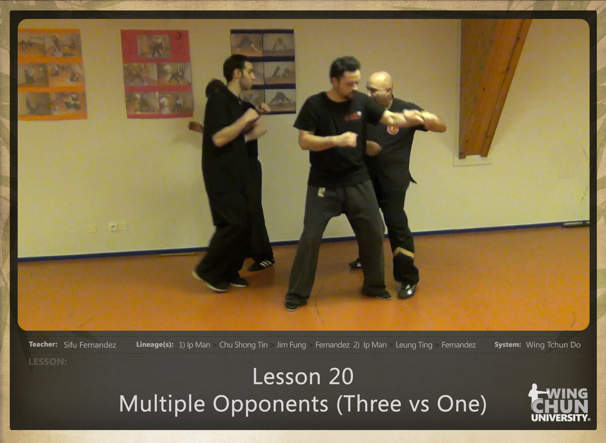 WingTchunDo - Lesson 20 - Multiple Opponents (Three vs One)