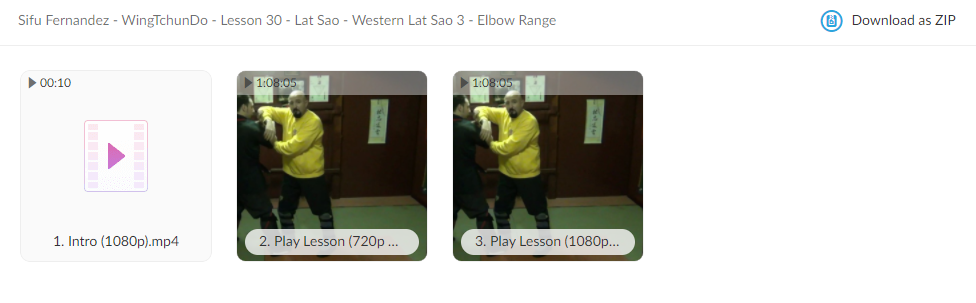 WingTchunDo - Lesson 30 - Lat Sao - Western Lat Sao 3 - Elbow Range