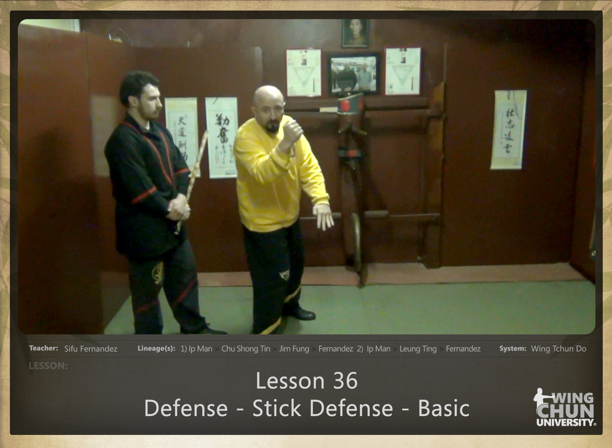 WingTchunDo - Lesson 36 - Defense - Stick Defense - Basic