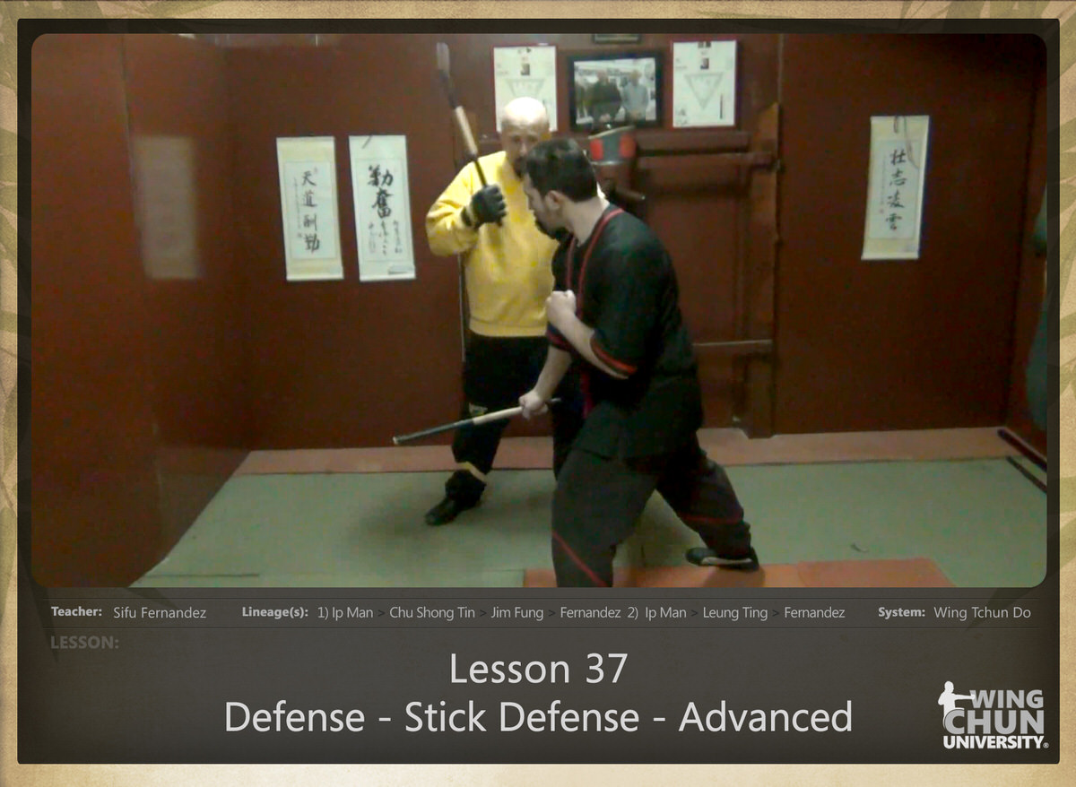 WingTchunDo - Lesson 37 - Defense - Stick Defense - Advanced