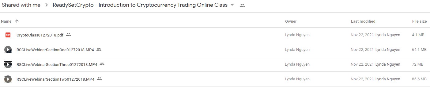 ReadySetCrypto - Introduction to Cryptocurrency Trading Online Class