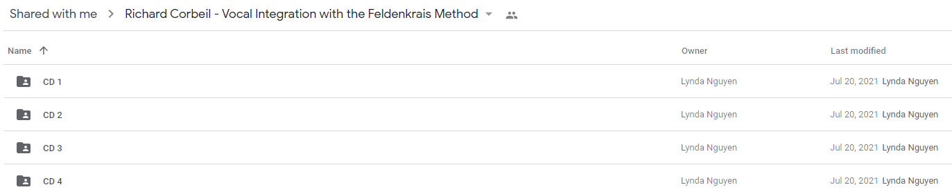  Richard Corbeil – Vocal Integration with the Feldenkrais Method