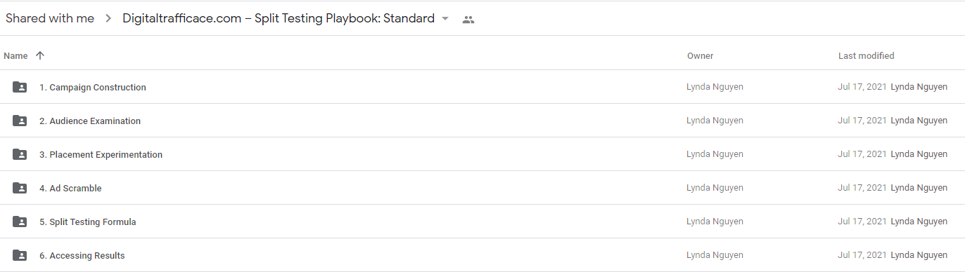 Digitaltrafficace.com – Split Testing Playbook: Standard